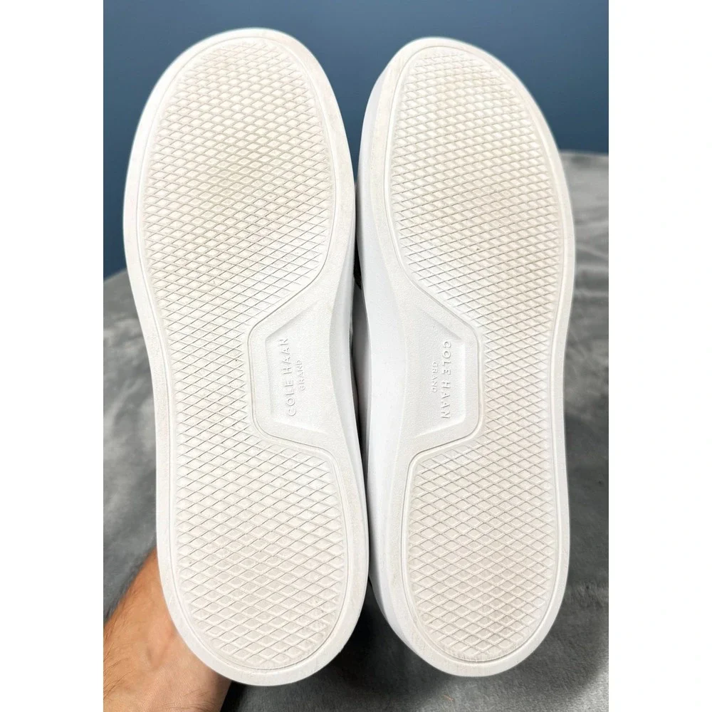 Cole Haan Grand Sneakers Womens 7.5 White Leopard Calf Hair Platform